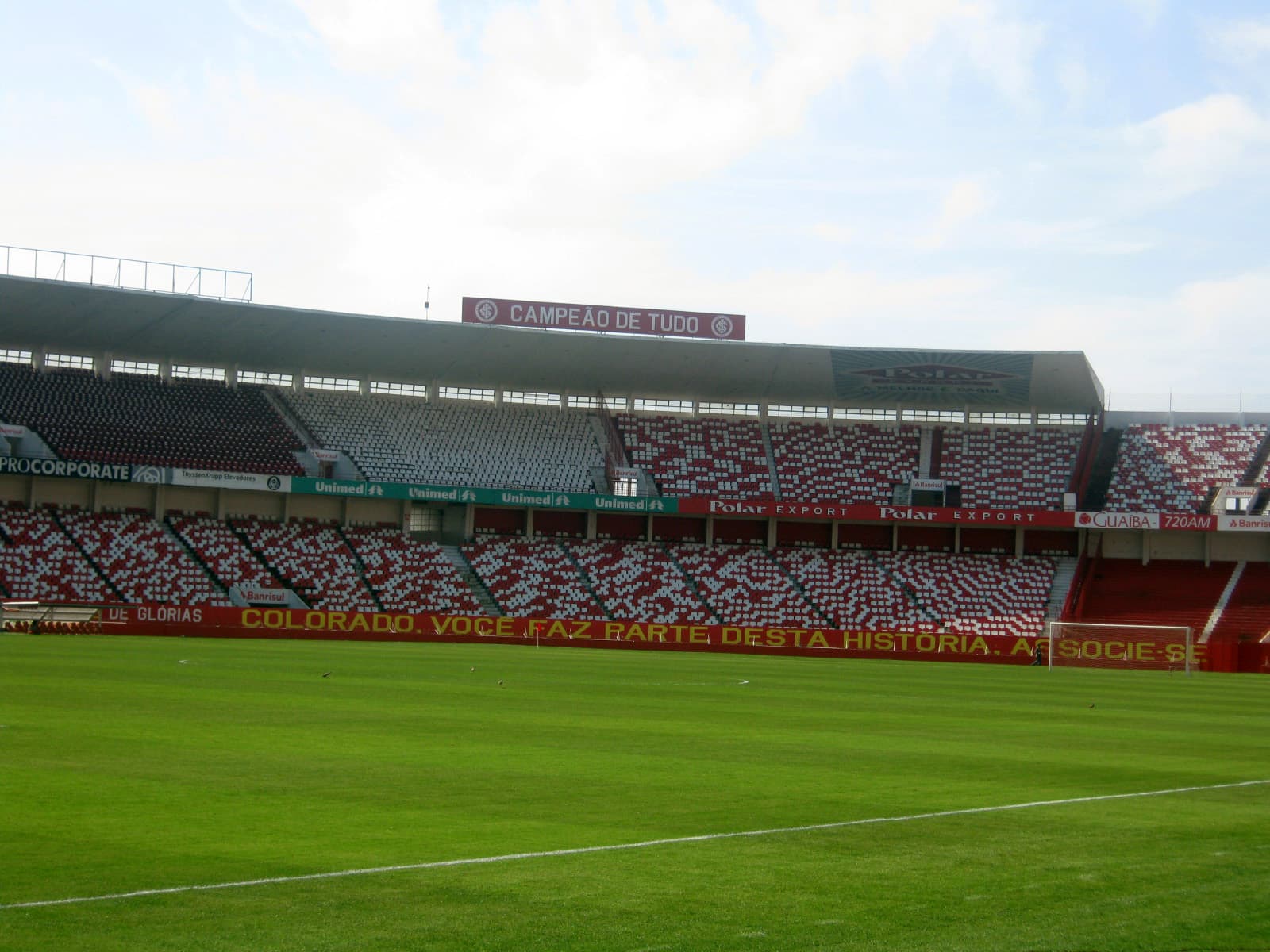 Vista do estádio Beira-Rio, casa do Sport Club Internacional, em Porto Alegre
